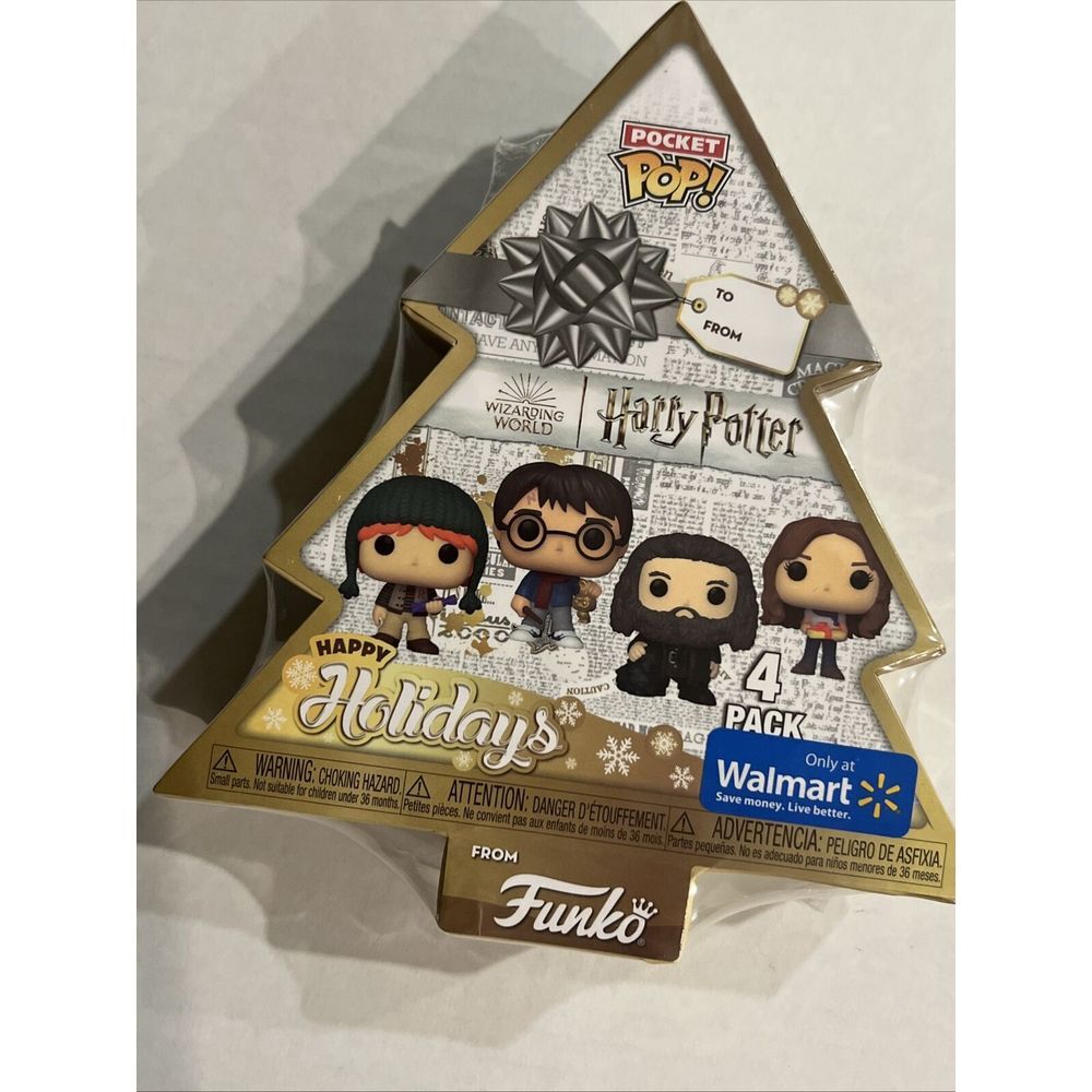 Harry Potter Holiday Pocket POP! Harry, Ron, Hermione, & Hagrid Keychain 4-Pack